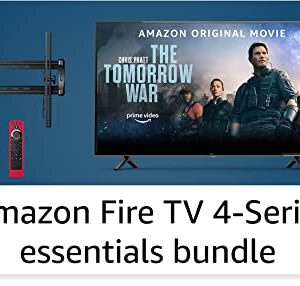 Amazon Fire TV 50" 4-Series 4K UHD smart TV bundle with Universal Tilting Wall Mount and Red Remote Cover