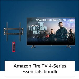 Amazon Fire TV 50" 4-Series 4K UHD smart TV bundle with Universal Tilting Wall Mount and Red Remote Cover