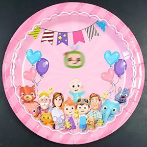 36PC COCO MELON INCLUDES 13PC 10FT XL SQUARE BANNER + 6PC CAKE PLATES + 6PC KIDS CUPS + 10PC NAPKINS + 1PC TABLE COVER PARTY SUPPLIES DECORATIONS THEME FAVOR IDEA FUN CELEBRATION HAPPY BIRTHDAY GIFT CENTERPIECE