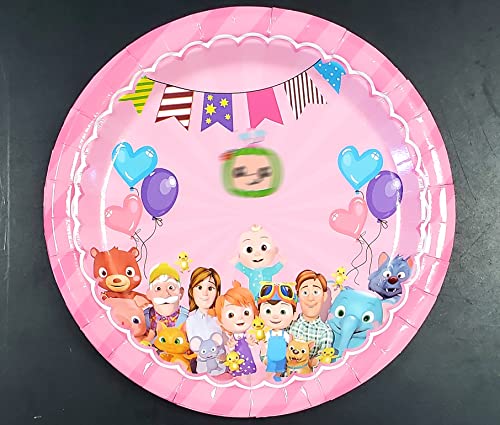 36PC COCO MELON INCLUDES 13PC 10FT XL SQUARE BANNER + 6PC CAKE PLATES + 6PC KIDS CUPS + 10PC NAPKINS + 1PC TABLE COVER PARTY SUPPLIES DECORATIONS THEME FAVOR IDEA FUN CELEBRATION HAPPY BIRTHDAY GIFT CENTERPIECE