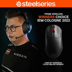 SteelSeries Esports Mini Wireless FPS Gaming Mouse – Ultra Light – Prime Mini Edition – 5 Programmable Buttons – Lag-free 2.4GHz – 100H Battery – 18K CPI Sensor – Magnetic Optical Switches – PC/Mac