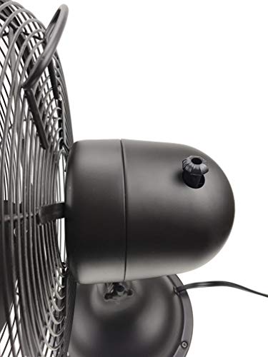 HUNTER Metal Retro Table Fan-Powerful 3 Speeds and Smooth Oscillation, 12", Oil-Rubbed Bronze