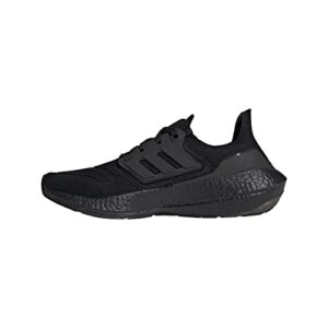 adidas women's ultraboost 22 running shoe, black/black/black, 8