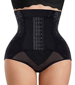 zopeusi women waist trainer panties butt lifter shapewear high waist double tummy control shorts slim body shaper… black