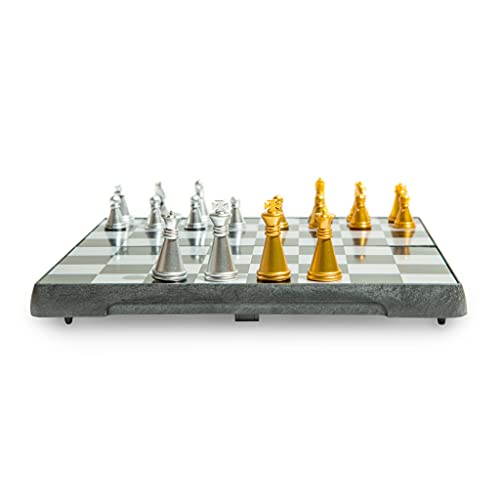 Travel Magnetic Chess Mini Set (6.3 inches)-Compact, Foldable, Educational Board Game