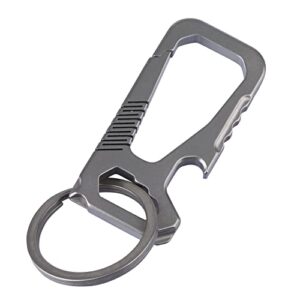 mikacin titanium key chain, keychain with bottle opener, carabiner car key chains for men and women