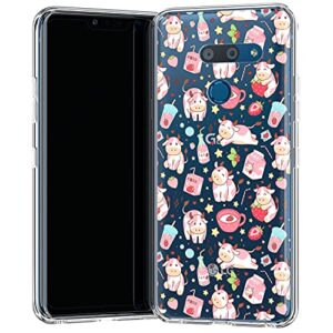 slim tpu phone case compatible with lg velvet v60 v50 thinq 5g v40 v35 v30 plus g7 g6 lightweight korean protective strawberry milk soft kawaii flexible cow pink cover cute durable