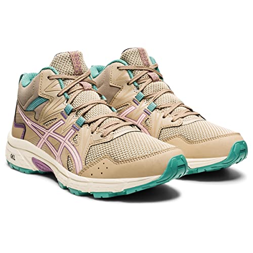 ASICS Women's Gel-Venture 8 Mid Top Running Shoes, 8.5, Wood Crepe/ROSEQUARTZ