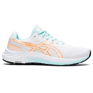 ASICS Women's Gel-Excite 9 Running Shoes, 8, White/Orange POP