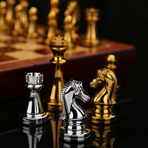 Weighted Metal Chess Pieces 2.6 Inch King Extra Queens Chess Pieces Only, No Board