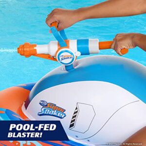 NERF Super Soaker Stormforce Ride-On Racer – Inflatable Pool Float with Pool-Fed Mega Water Blaster