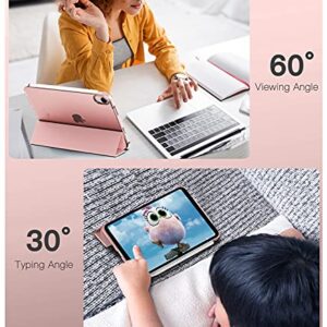 TiMOVO Case for New iPad Mini 6th Generation, iPad Mini 6 Case(8.3-inch, 2021), [Support Touch ID & Apple Pencil Charging] Slim Translucent Frosted Hard Back Cover with Auto Wake/Sleep - Rose Gold