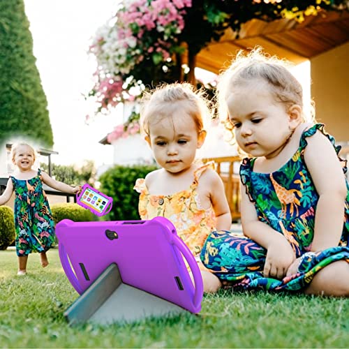 YOBANSE Kids Tablet, 7 inch Tablet for Kids 3GB RAM 32GB ROM Android 11.0 Toddler Tablet with Bluetooth, WiFi, GMS, Parental Control, Dual Camera, Shockproof Case, Educational, Games(Purple)