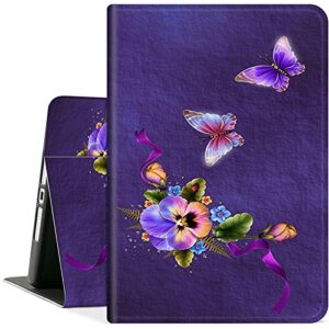 case fits kindle fire 7 tablet (9th /7th /5th gen, 2019 2017 2015),premium pu leather multiple viewing angles folding stand shell cover with auto wake/sleep