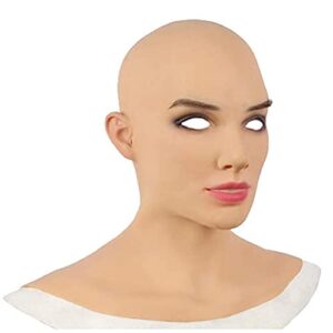 realistic female latex cosplay mask halloween masquerade mask novelty costume party latex full head mask