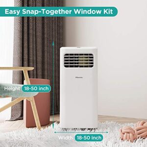 Hisense Portable Air Conditioner 6,000 BTU Cooling Dehumidifier Fan for Smaller Room up to 250 sq ft, Remote Control, White (Renewed)