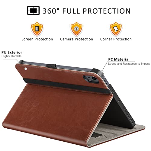 Ztotop Case for New iPad Mini 6 2021 (6th Generation), Premium PU Leather Folio Stand Smart Cover, Multi-Viewing Angles and Auto Wake & Sleep Function for iPad Mini 6th Gen 8.3 Inch - Brown