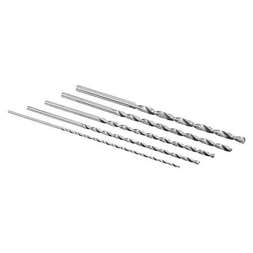 uxcell 6-Inch Lengthen Twist Drill Bit Set High-Speed Steel 2mm - 5mm Drilling Dia 150mm Total Length
