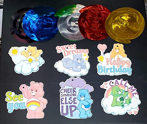 JEWELESPARTY 6PC SWIRLS CAREBEAR CARE BEAR PARTY SUPPLIES FAVOR DECORATIONS DECOR THEME IDEA CELEBRATION HAPPY BIRTHDAY GIFT