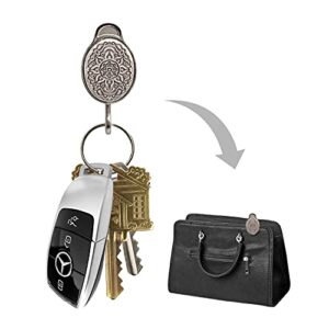 lucky line purse charm keychain, womens key clip for purse, mandala (49501) small