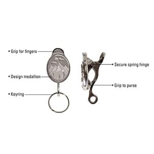 Lucky Line Purse Charm Keychain, womens Key Clip for Purse, Mandala (49501) Small