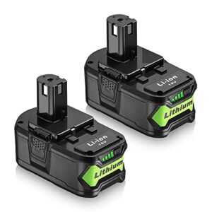 lordone 2pack 6500mah p108 lithium battery compatible with ryobi 18v one+ battery for p100 p102 p103 p104 p105 p107 p109 p190 cordless tool battery