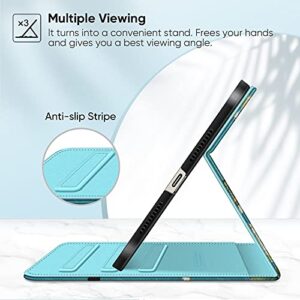 Fintie Folio Case for iPad Mini 6 2021, Multi-Angle Smart Stand Cover w/Pencil Holder & Pocket, Auto Sleep/Wake for iPad Mini 6th Generation 8.3 Inch, Blossom