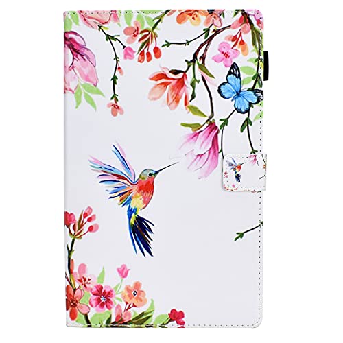 Folio Case for Amazon Fire HD 8 Tablet (Only Fit 2018 2017 2016 Version,8th/7th/6th Generation) and Fire HD 8 Tablet, Funut Premium PU Leather Smart Cover with Auto Wake/Sleep,Cute Bird