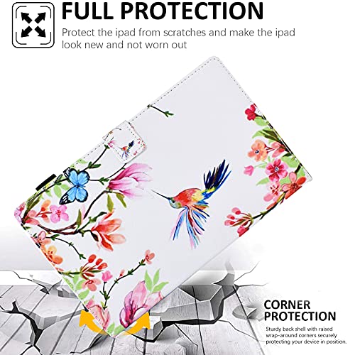 Folio Case for Amazon Fire HD 8 Tablet (Only Fit 2018 2017 2016 Version,8th/7th/6th Generation) and Fire HD 8 Tablet, Funut Premium PU Leather Smart Cover with Auto Wake/Sleep,Cute Bird