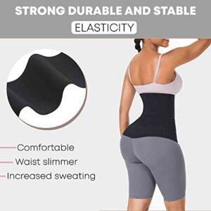 Soo slick Waist Trainer for Women Lower Belly Fat - Weight Loss Compression Tummy Control Belt Plus Size Snatch Me Up Bandage wrap Waist Trimmer Black