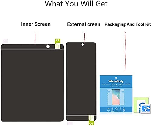 Treonca For Samsung Galaxy Z Fold 3 5G Privacy Screen Protector Anti-Peeping Nano Soft Film Outer Screen+Inner Screen Anti-Peeping Soft film Anti-Spy Protective Film