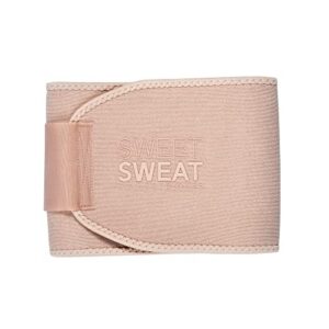 Sweet Sweat Toned Waist Trimmer for Women and Men | Premium Waist Trainer Belt to 'Tone' Your Stomach Area (Stone, Medium)