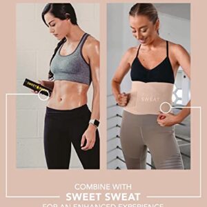 Sweet Sweat Toned Waist Trimmer for Women and Men | Premium Waist Trainer Belt to 'Tone' Your Stomach Area (Stone, Medium)