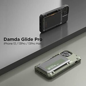VRS Design Damda Glide Pro Phone Case for iPhone 13 Pro Max, Sturdy Semi Auto Wallet [4 Cards] Case Compatible for iPhone 13 Pro Max Case (2021)