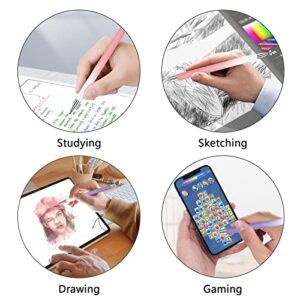 Stylus Pen for iPad (2 Pcs), Universal Touch Screens Stylus Pens High Sensitivity Disc & Fiber Tip Pencils Compatible with Apple/iPhone/iPad/Android/Tablets and All Capacitive Touch Screens