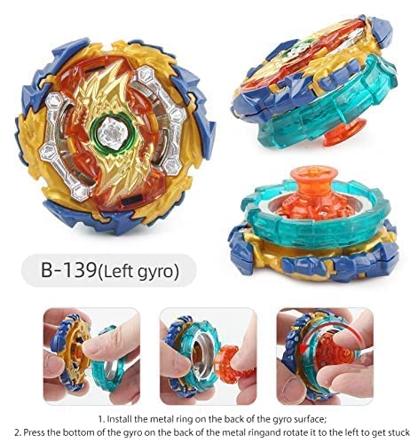 Battling Top Burst Gyro Toy Set, LZSZRZ 12 Pcs Spinning Tops 3 Launchers Combat Battling Game Toy Set with Portable Storage Box Gift for Children Boys Girls Kids - Ages 6+