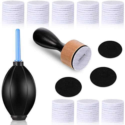 54 Pieces Alcohol Ink Blower Applicator Tool Set, Include Round Blending Tool Ranger Mini Blending Tool Air Blower Mini Ink Blower Felts Replacement Foams for Card Making Embossing Painting Rendering