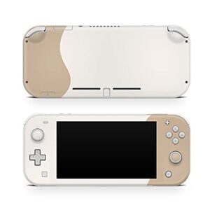 tacky design classic solid color skin compatible with nintendo switch lite skin, pastel color blocking switch lite cover vinyl 3m decal cute full wrap switch lite sticker