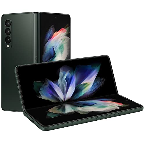 SAMSUNG Galaxy Z Fold 3 5G Factory Unlocked Android Cell Phone US Version Smartphone Tablet 2-in-1 Foldable Dual Screen Under Display Camera 256GB Storage, Phantom Green (Renewed)