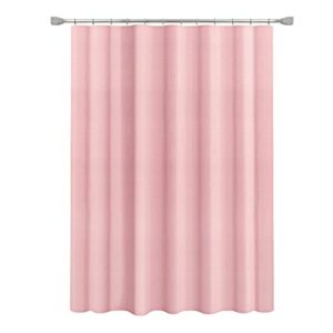 Pretty House Water Resistant Light-Weight Shower Curtain, Waffle Weave; Spa, Hotel Quality Premium Bathroom Shower Curtains; Machine Washable; 72 x 72 inch Blush Curtain