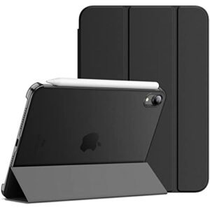 jetech case for ipad mini 6 (8.3-inch, 2021 model, 6th generation), slim stand hard back shell smart cover with auto wake/sleep (black)
