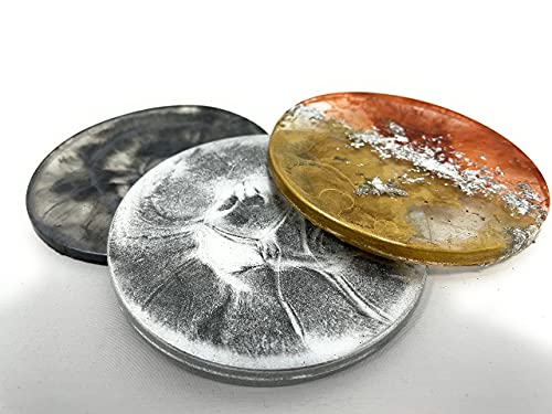 Silver Alcohol Ink for Resin - Metallic Alcohol Ink Silver Color 4-Ounce for Epoxy Resin, Tumblers, Resin Art, Alcohol Ink Paper, Silver Pigment Ink, 3 Pixiss Needle Tip Applicator Bottles and Funnel