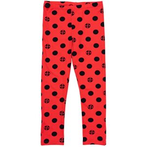 Miraculous Ladybug Cat Noir Big Girls 4 Piece Outfit Set: T-Shirt Tank Top Legging Shorts Black/Red 14-16