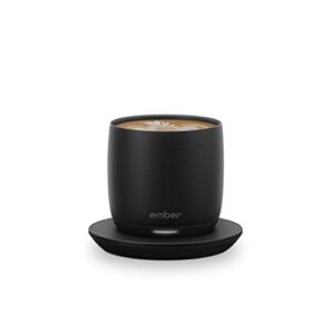 ember temperature control smart cup, 6 oz, app-controlled heated coffee cup, espresso mug with 90 min battery life, black