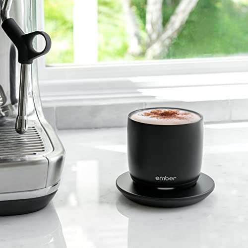 Ember Temperature Control Smart Cup, 6 oz, App-Controlled Heated Coffee Cup, Espresso Mug with 90 Min Battery Life, Black