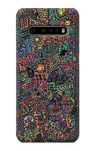 r3815 psychedelic art case cover for lg v60 thinq 5g