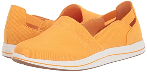 Clarks Women's Breeze Step Loafer, Yellow Canvas, 8 Wide