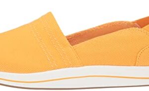 Clarks Women's Breeze Step Loafer, Yellow Canvas, 8 Wide