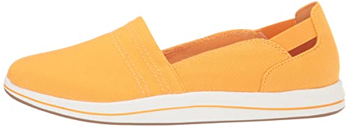 Clarks Women's Breeze Step Loafer, Yellow Canvas, 8 Wide