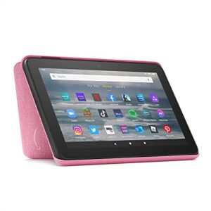 amazon fire 7 tablet cover (only compatible with 12th generation tablet, 2022 release) - rose